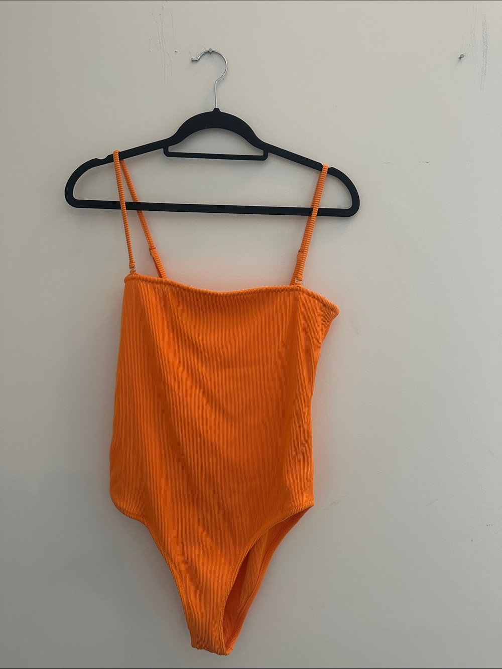 Honey Swim Orange Ribbed One-Piece